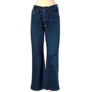 J Crew Factory 27 dark denim blue wash mid rise bootcut Cotton/spandex jeans‎